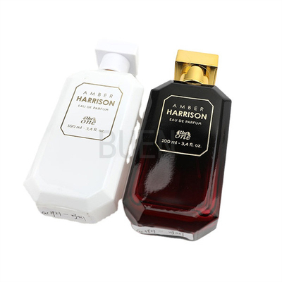 100ml Empty Perfume Bottles Red Black Gradient Spray Color With Crimp Neck