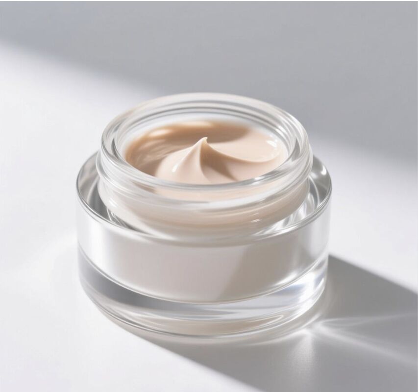 Glass Custom Cosmetic Jars You Can Print Your Own Logo Ideal for Skincare Creams Lotions and Beauty Packaging Solutions
